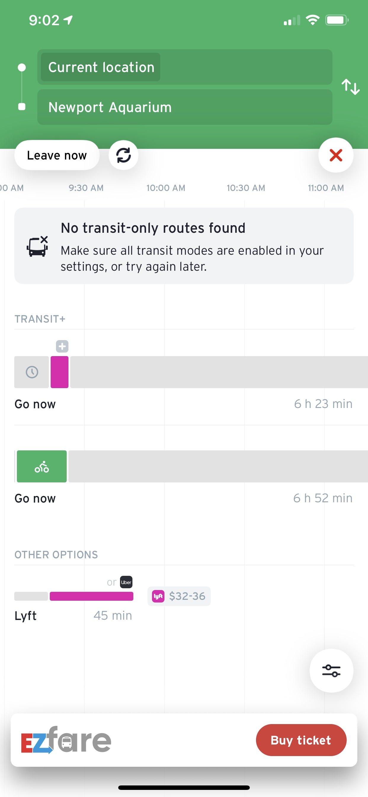 Screenshots of competitor applications