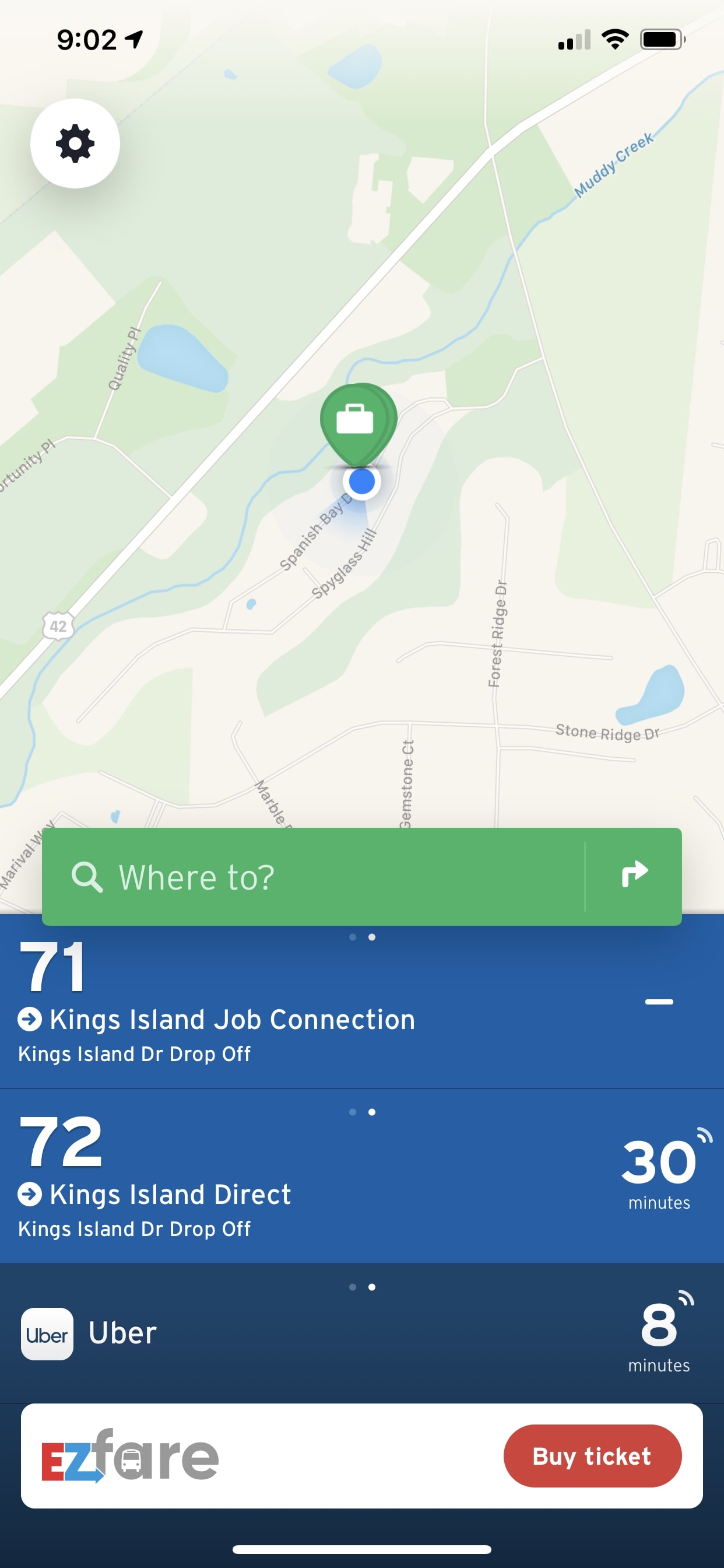 Screenshots of competitor applications