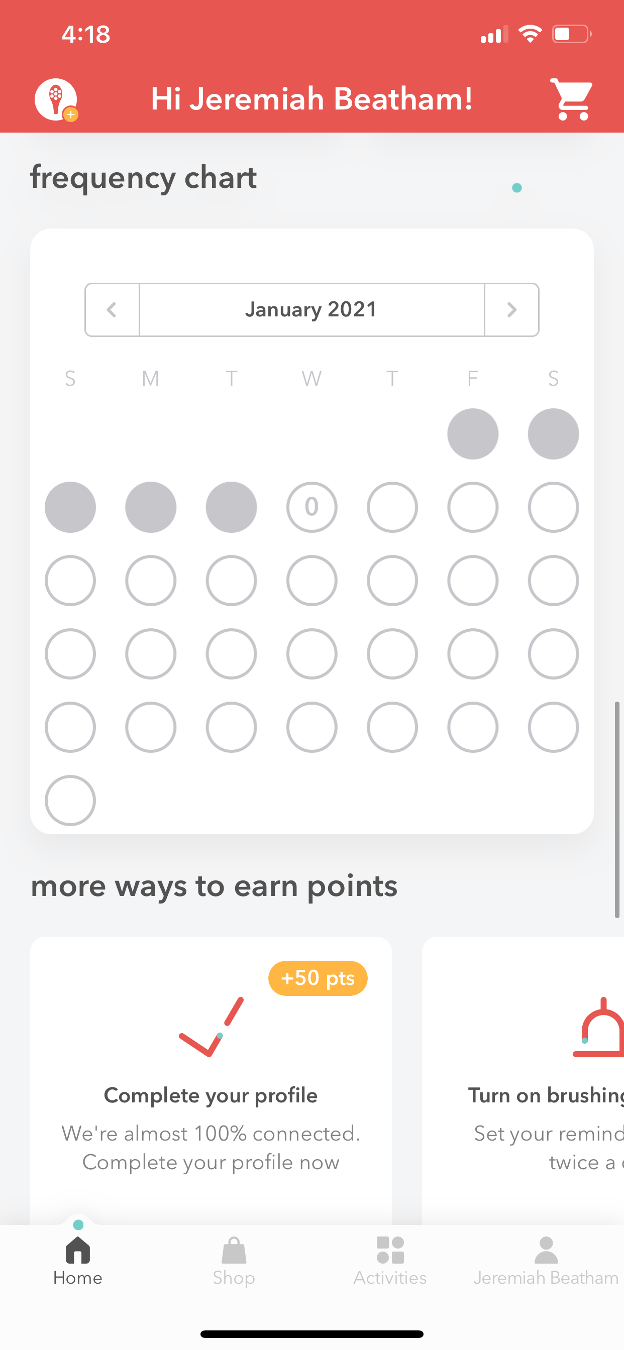 Screenshots of competitor applications