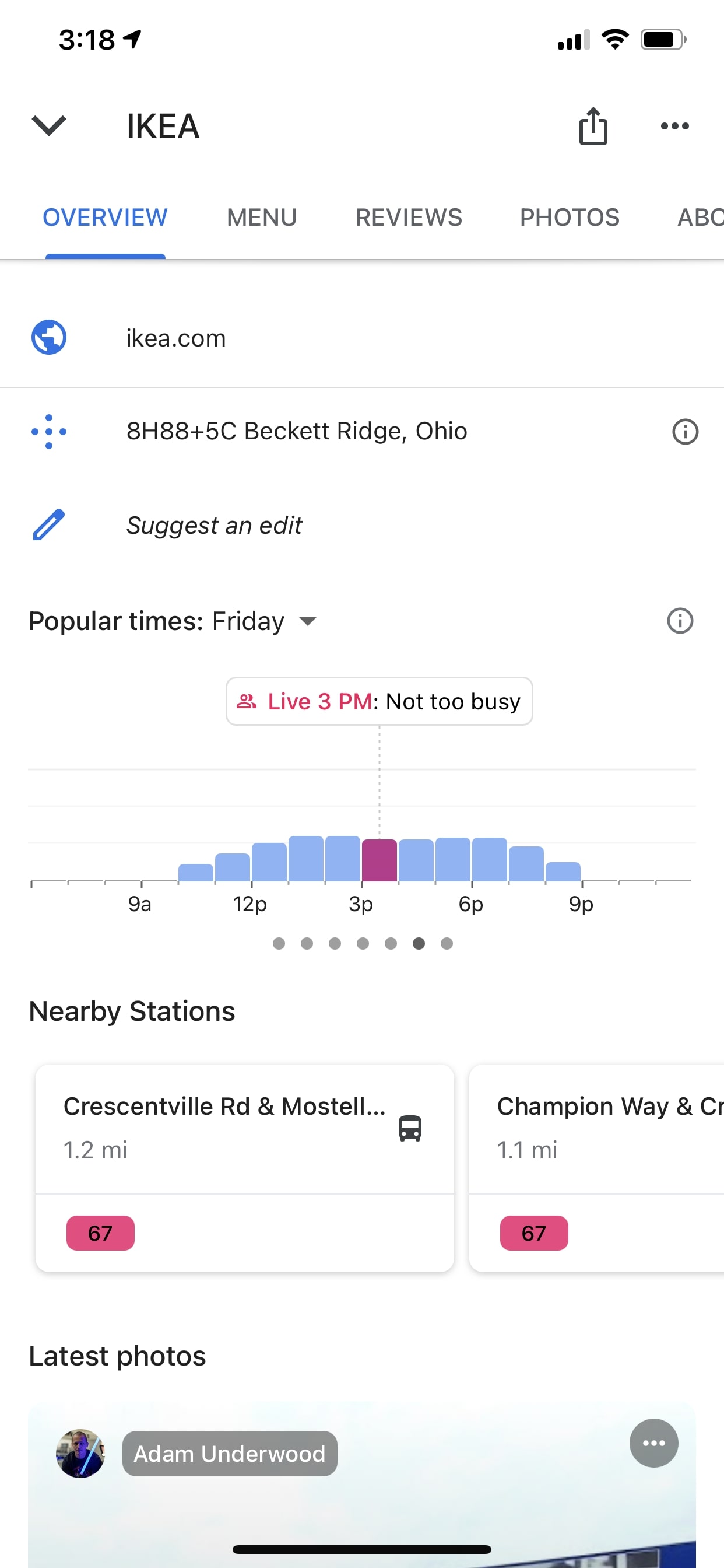 Screenshots of competitor applications